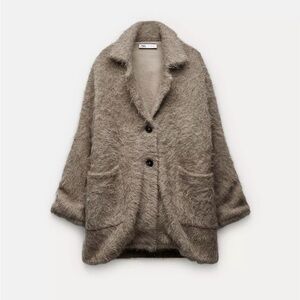 ALPACA CROP KNIT COAT